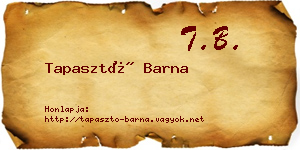 Tapasztó Barna névjegykártya