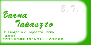barna tapaszto business card